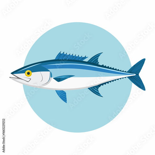 シンプルに描かれた秋刀魚のベクターイラスト