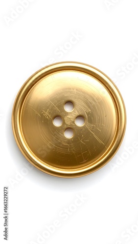 Gold button close-up