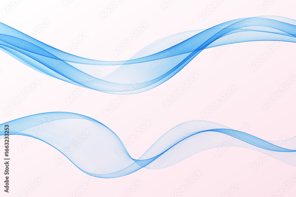 Abstract blue waves with smooth curves on gradient background, modern vector design for creative projects and digital concepts. Abstract blue waves with smooth curves on gradient background, modern vector design for creative projects and digital concepts.