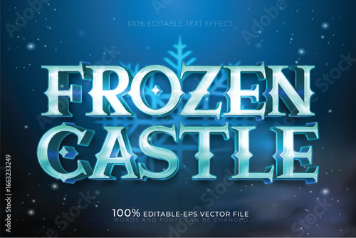 frozen castle effect design text	
