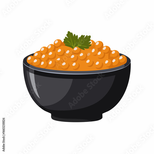 高級食材キャビアのベクターイラスト素材