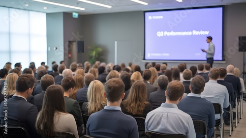 Wallpaper Mural Audience engaged during presentation about business performance review Torontodigital.ca