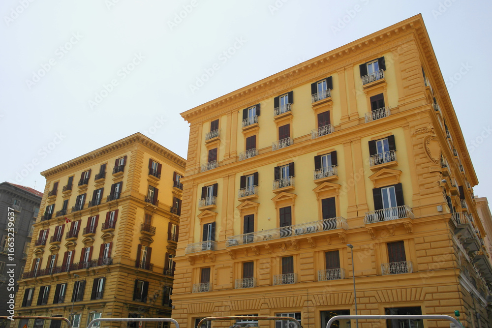 Fototapeta premium View of elegant buildings in Naples, Campania, Italy