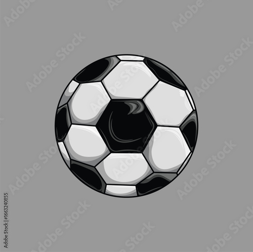 illustration of bole, a football sport, a field game in the form of a cute cartoon
