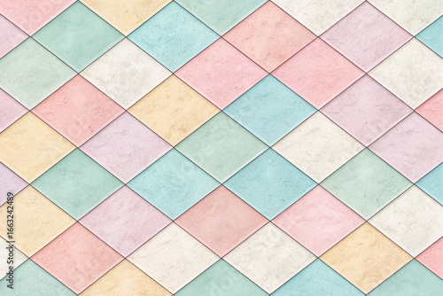 Subtle Pastel Diagonal Blocks Background Texture