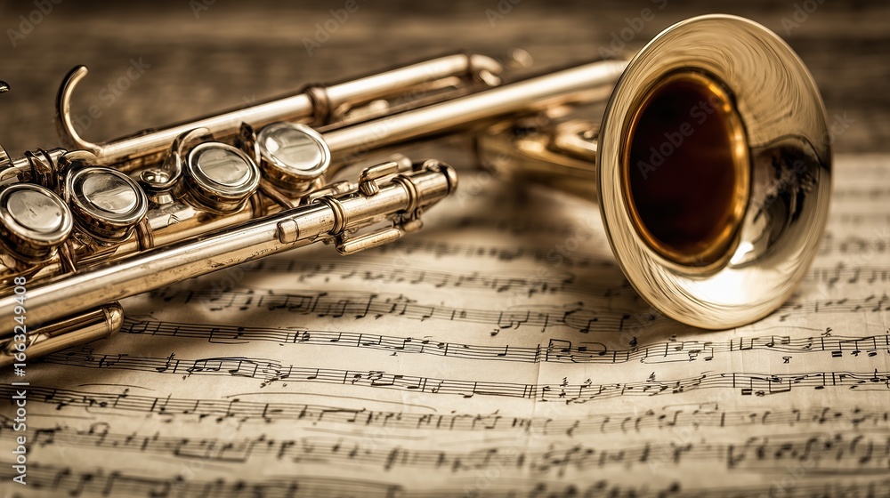 Obraz premium old brass trumpet