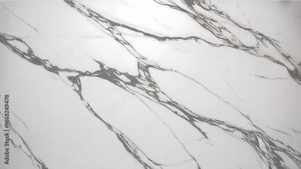 Fototapeta premium Elegant calacatta marble stone texture background with grey veins for design projects