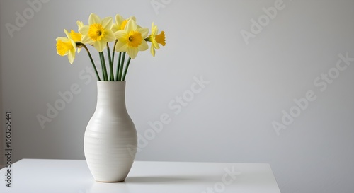 Wallpaper Mural Brighten your space with these cheerful yellow daffodils in an elegant vase Torontodigital.ca