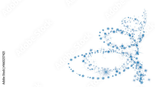 Quadro em tela Delicate blue swirls of glitter and stars, creating a sense of wonder and magic