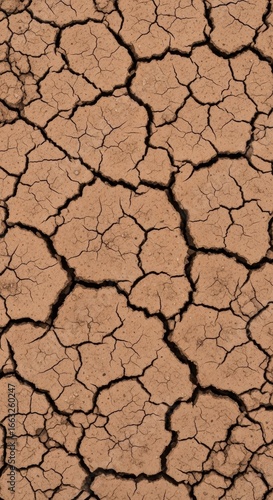 Cracked dry earth texture offers a stark visual representing drought, arid conditions, and natural patterns.
