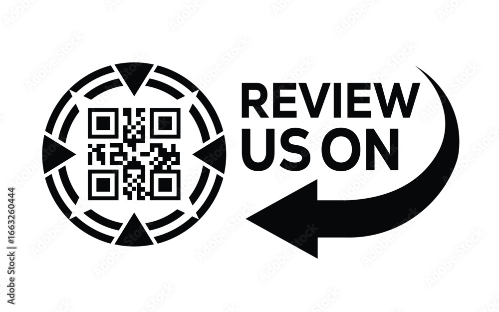 Obraz premium Minimal black and white QR code design with bold