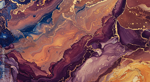 An abstract composition of swirling colors and textures, creating a vibrant and dynamic visual experience, evoking a sense of movement and depth within the artwork.