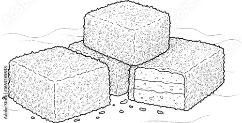 Delightful lamingtons illustration showcases traditional austral