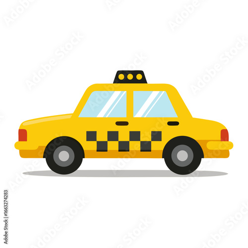 taxi cab isolated on white