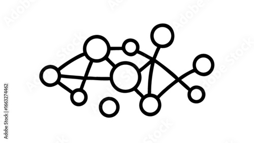 Network connection diagram illustration for social media and technology concepts vector graphic design 100