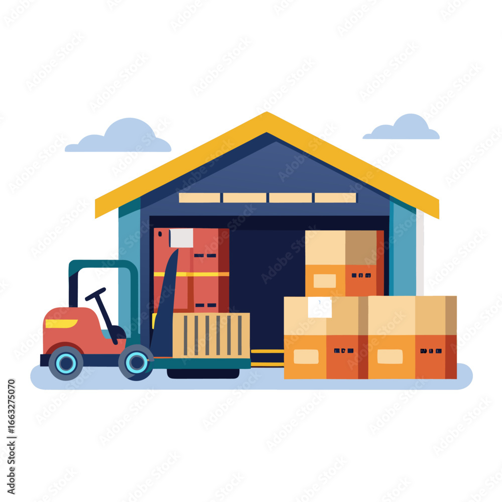 Naklejka premium forklift truck