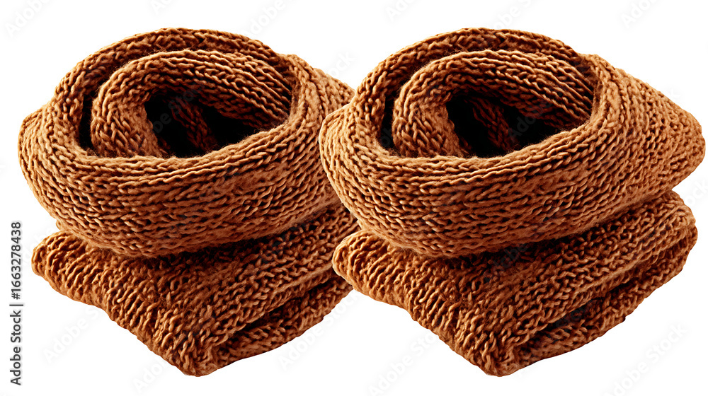 Obraz premium knitting wool scarf