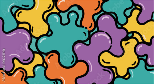 Creative Abstract Blob Design Vector Illustration