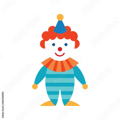 Watercolor creepy clown doll illustration isolated on clean white background halloween artwork