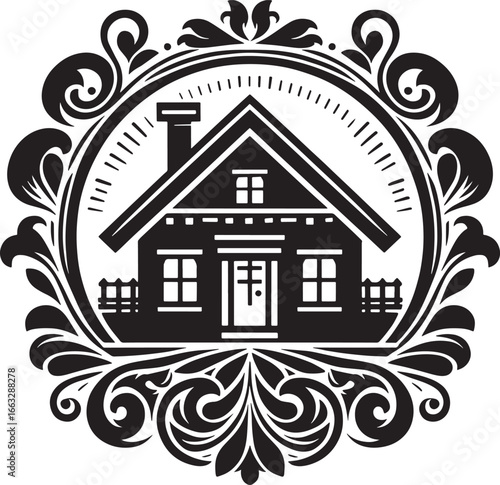 Art Deco Silhouette of a Woman with Gifts Celebrating a Special Occasion or Holiday