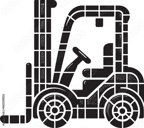 Intricate Black and White Illustration of a Magical Cauldron with Mystical Symbols and Design