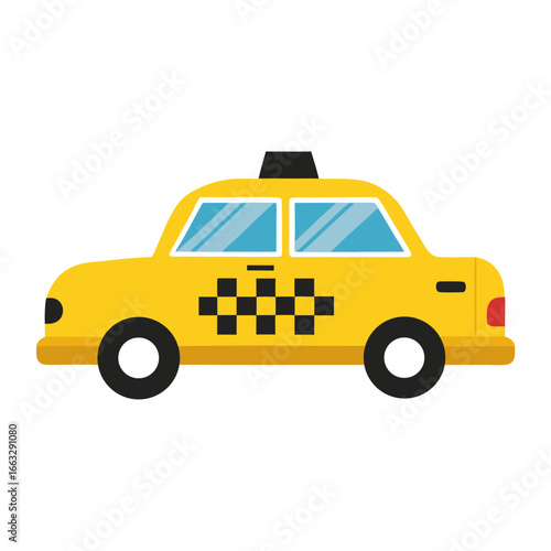 yellow taxi car vector illustration