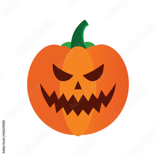 Watercolor halloween jack o lantern isolated on clean white background festive spooky decoration