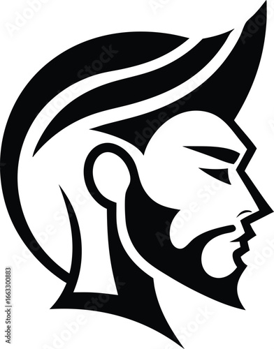 Man face side view vector icon on white background. Man vector logo silhouette. black man.