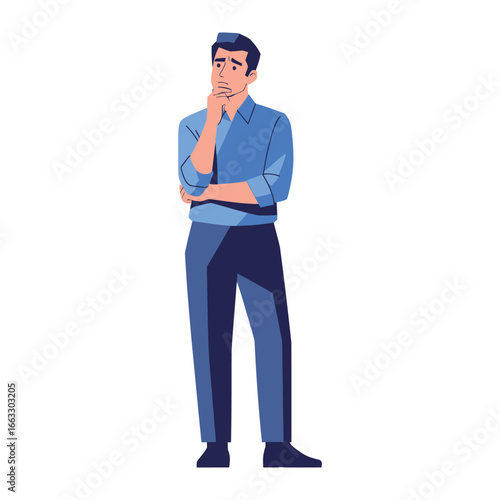 Man in Contemplation: Capturing the thoughtful expression of a man deep in thought, pondering possibilities and reflecting on decisions.