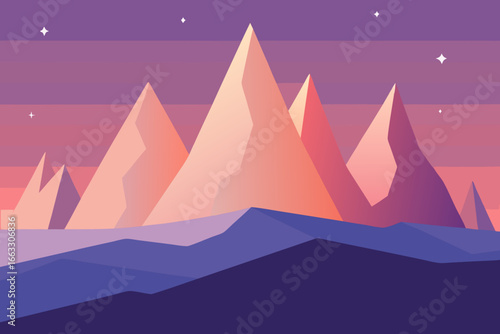Majestic glaciers at twilight a stunning scalable vector illustration