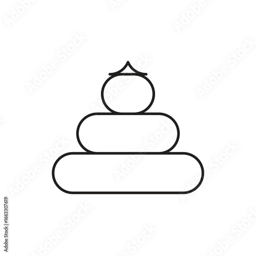 Canvas Print illustration of zen stones and zen stone