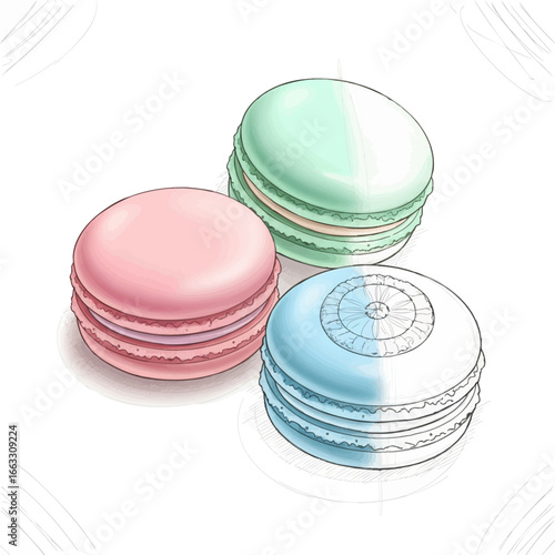 The Art of Patisserie Macarons Sketch