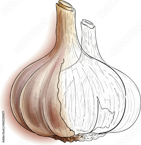 The Foundation of Flavor A Garlic Sketch