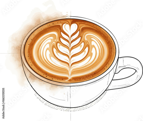 The Morning Ritual A Cappuccino Sketch