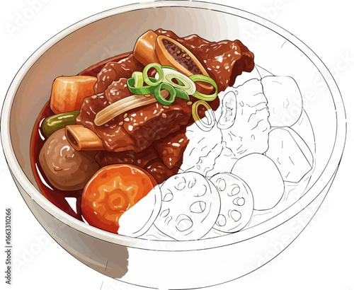 The Rich and Savory A Galbijjim Sketch