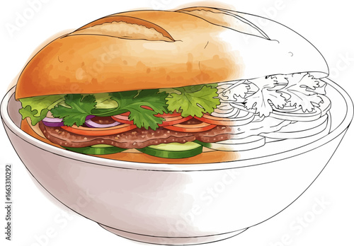 The Saigon Sandwich A Banh Mi Sketch