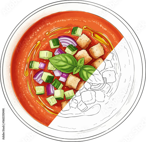 The Summer Soup A Gazpacho Sketch