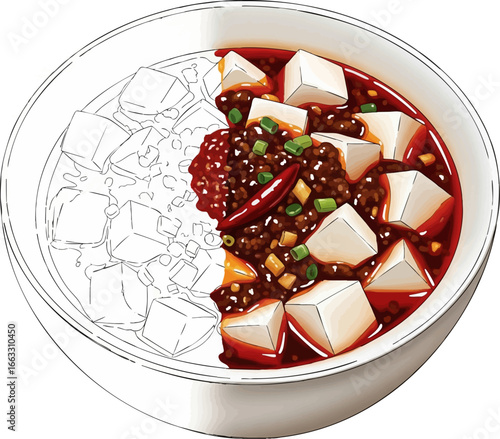 The Spicy and Numbing A Mapo Tofu Sketch