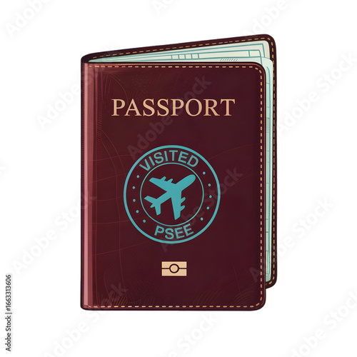 Secure your next adventure with this essential travel passport, stamped with wanderlust.