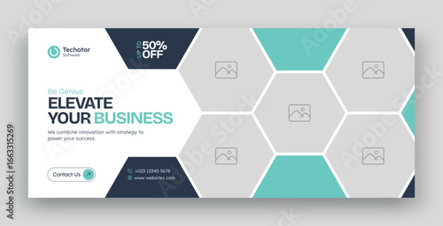 Digital marketing facebook cover web banner template