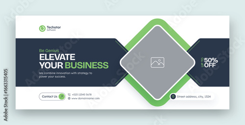 Digital marketing facebook cover web banner template