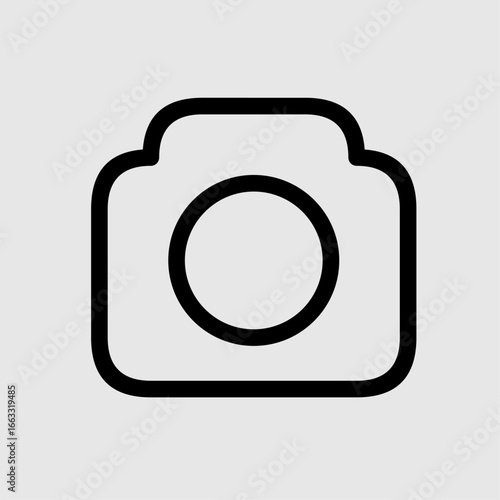 photo camera icon on square internet button