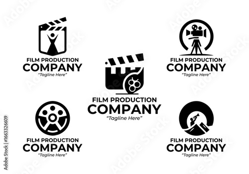5 Production Company Logo Set Professional Studio Identity