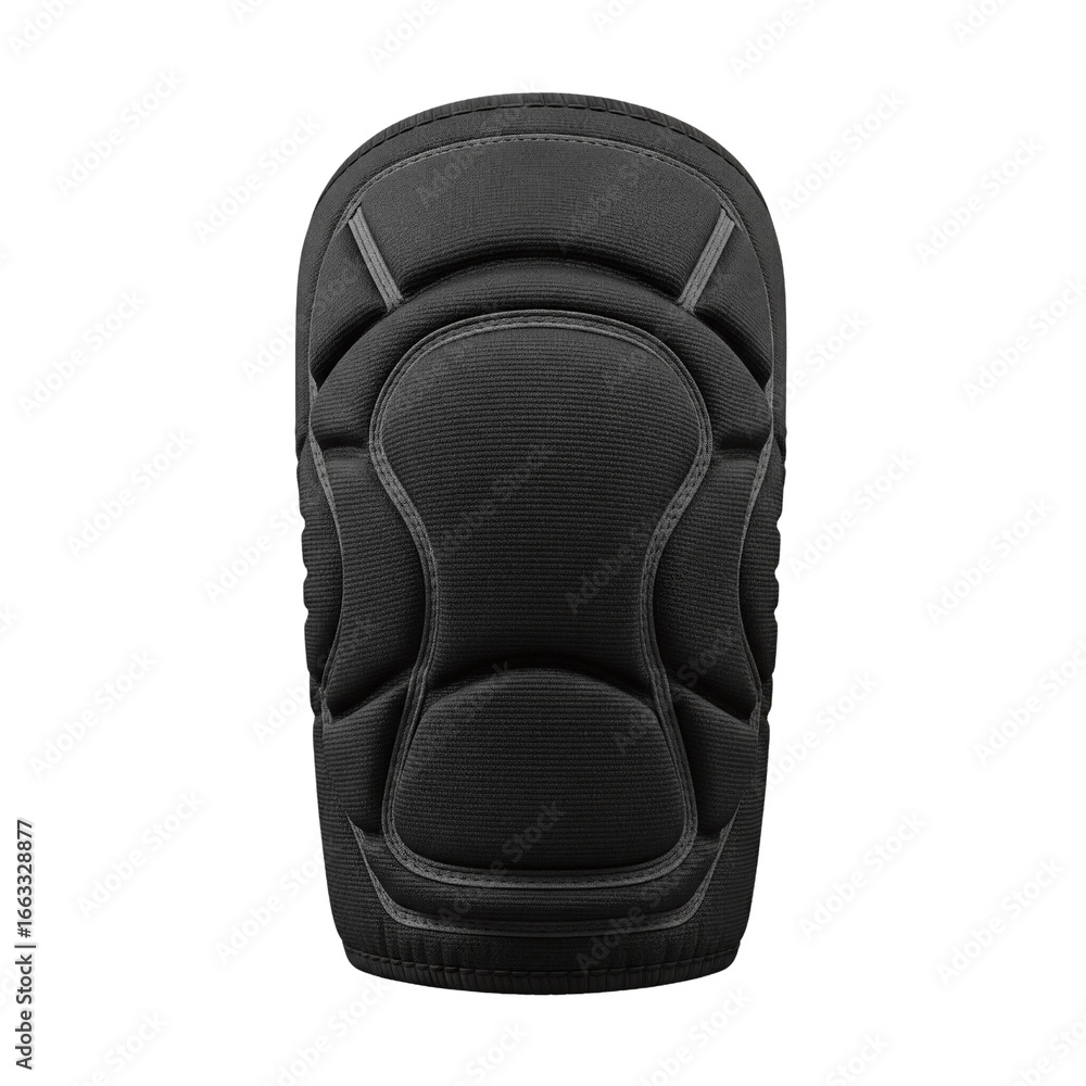 Naklejka premium Black protective padded knee pad