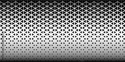 Triangles Halftone Pattern Vector Abstract Geometric Technology Background. Triangular Half Tone Texture.