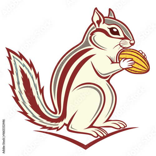 A clean, unique icon of a chipmunk's cheek.