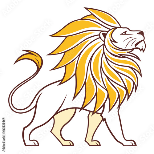 A unique glowing icon of a gold lion's mane.
