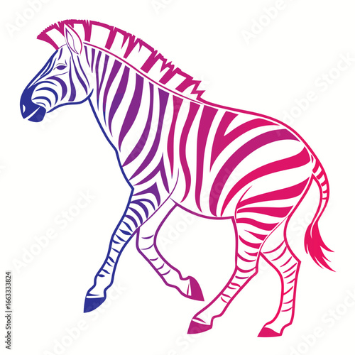 A unique glowing icon of white zebra stripes.