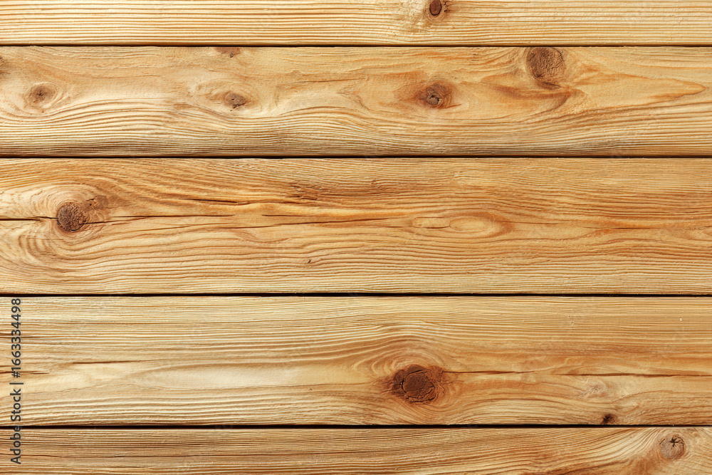 Fototapeta premium Light Brown Wooden Planks with Natural Grain Texture Background