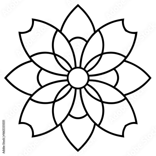 Cosmic Flower Mandala Vector Art